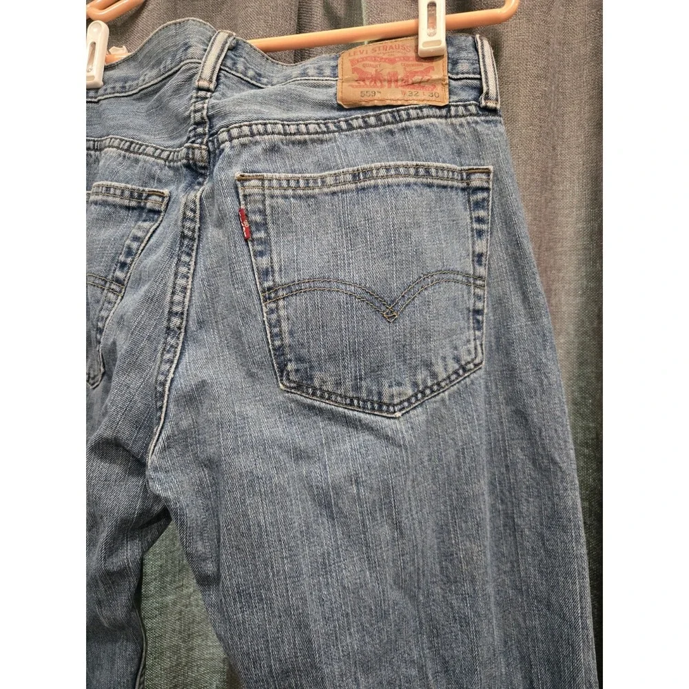 Levi's 559 Relaxed Straight Jeans Men's 32x30 Blue Medium Wash Denim Pants